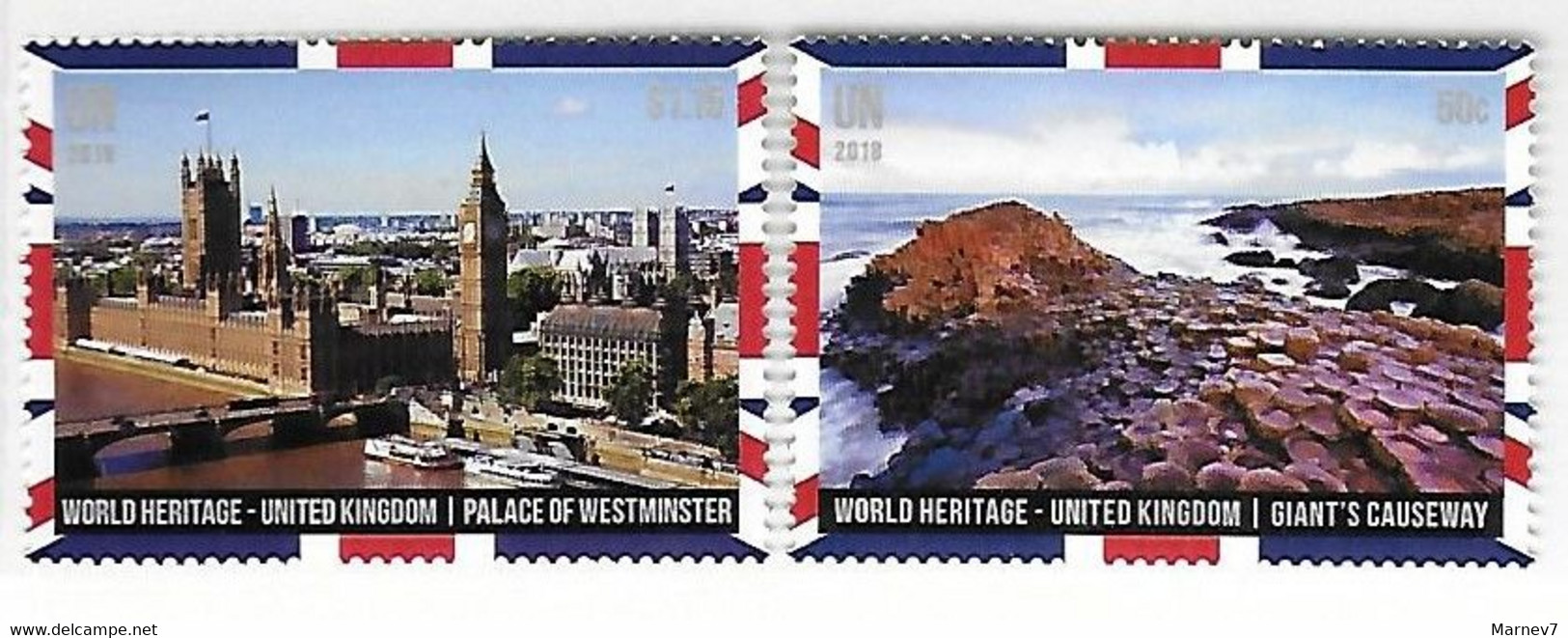 Nations Unies - ONU - 2018 - New York - Yvert** 1606 -1607 - Patrimoine Mondial UNESCO - Storia Postale