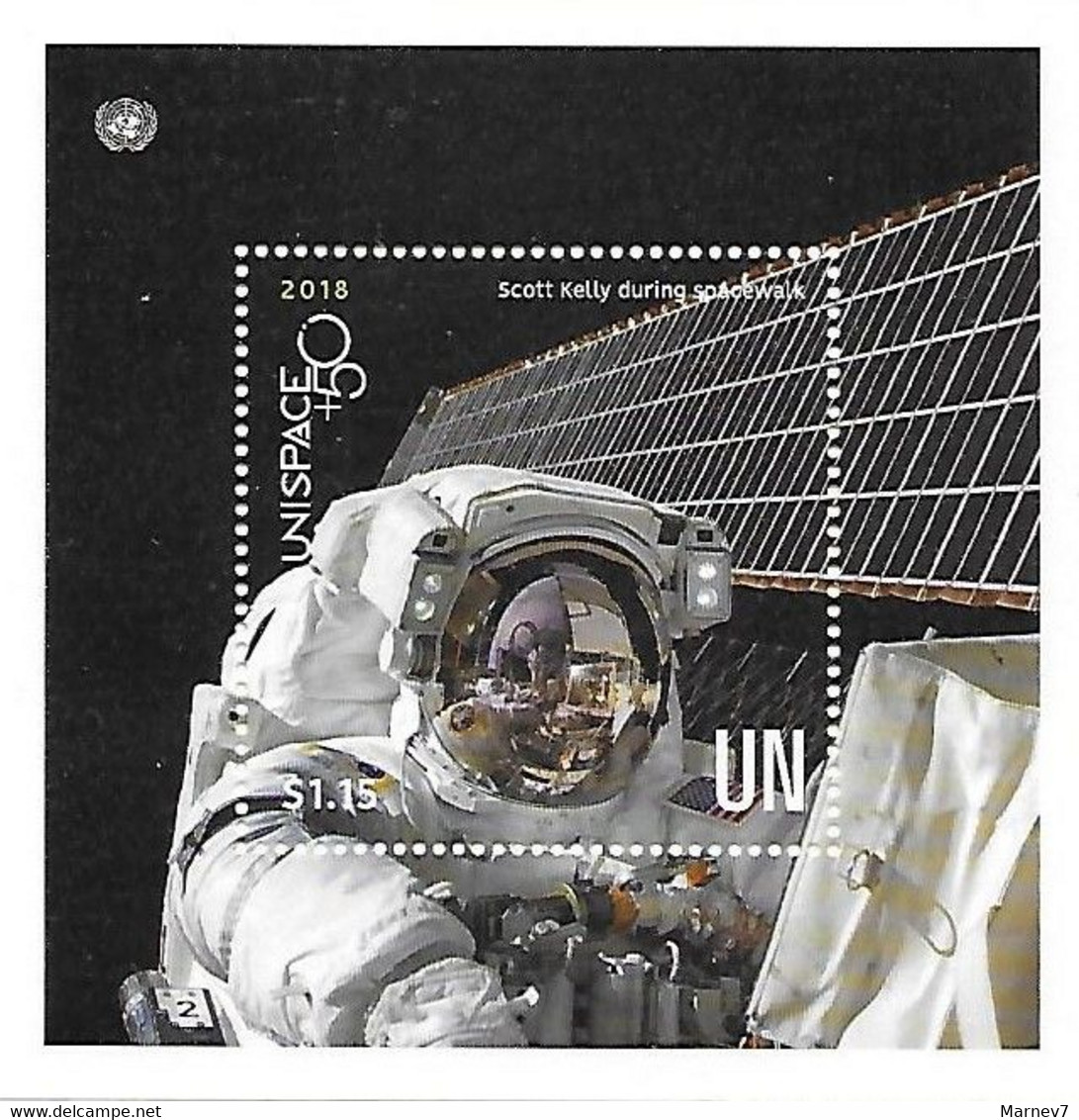 Nations Unies - ONU - 2018 - New York - Yvert** BF 43 - Sortie Dans L'espace De Scott Kelly - - Briefe U. Dokumente