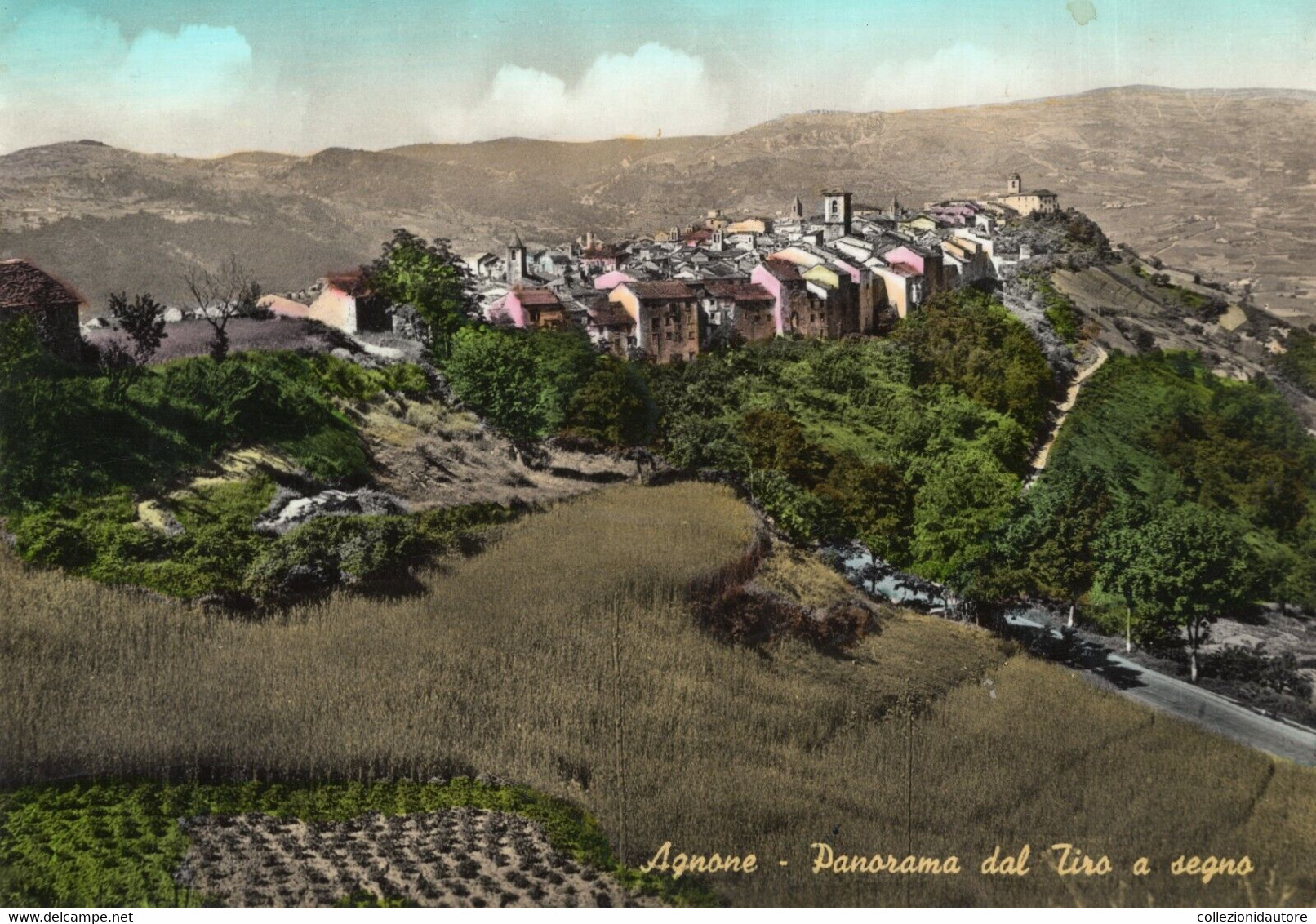 AGNONE - CARTOLINA FG SPEDITA ANNI 50 - PANORAMA DAL TIRO A SEGNO - Isernia