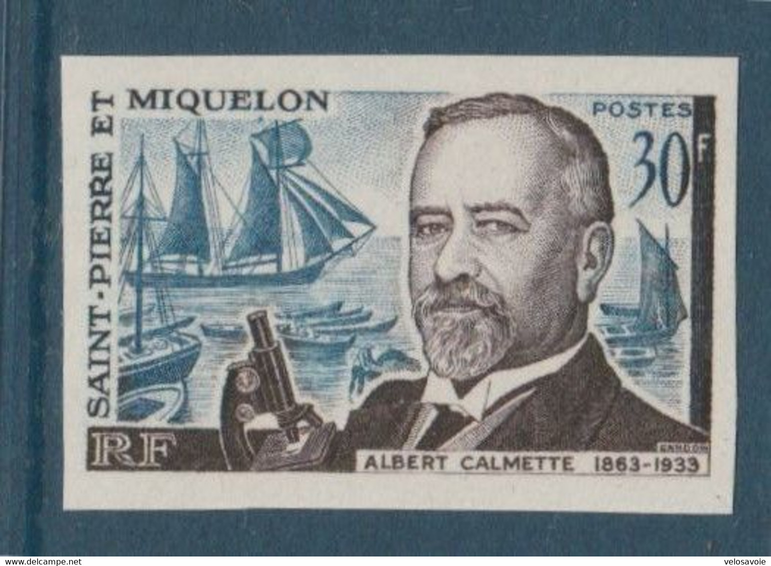 ST PIERRE ET MIQUELON N° 368 CALMETTE NON DENTELE ** - Ongetande, Proeven & Plaatfouten