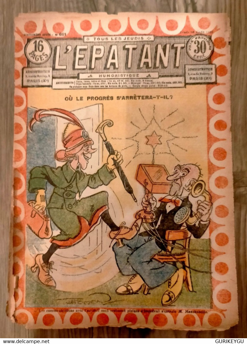 L'épatant N° 681   LES PIEDS NICKELES     FORTON  18/08/1921 - Pieds Nickelés, Les