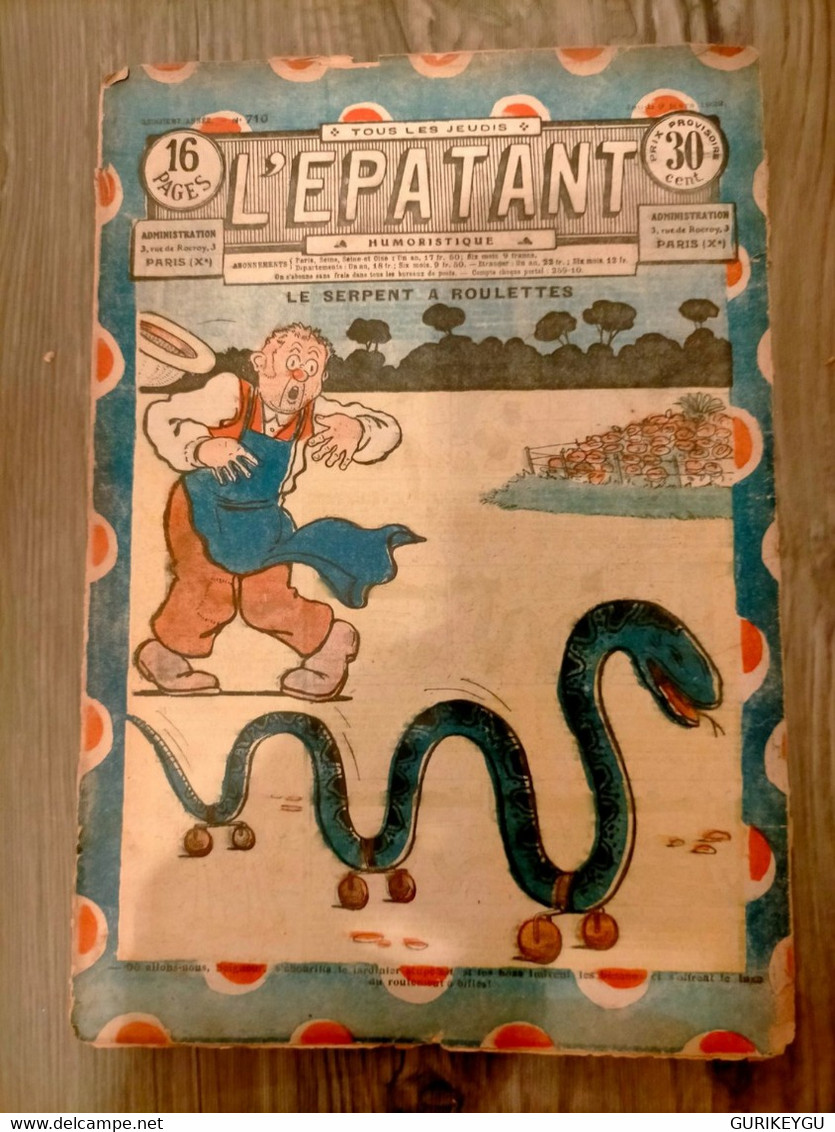 L'épatant N° 710   LES PIEDS NICKELES     FORTON  09/03/1922 - Pieds Nickelés, Les