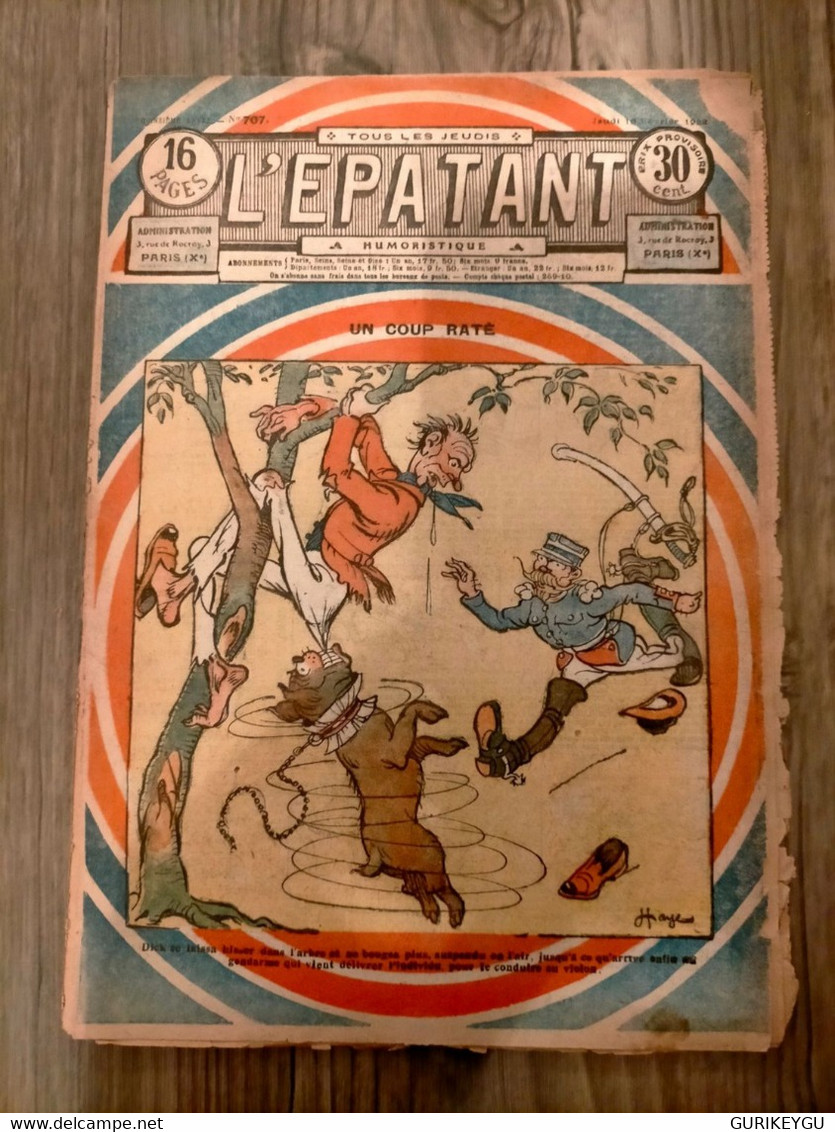 L'épatant N° 707  LES PIEDS NICKELES    FORTON  18/02/1922 - Pieds Nickelés, Les