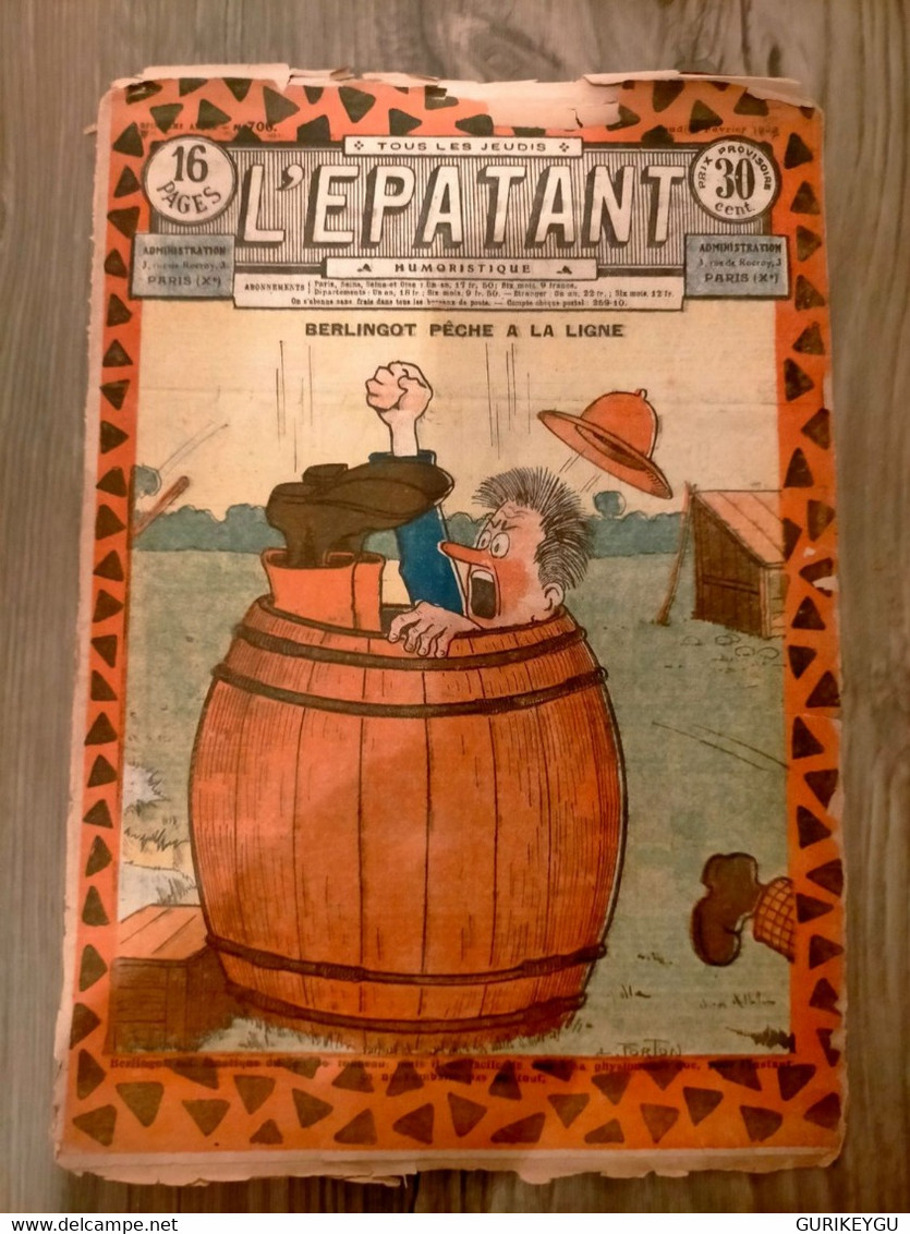 L'épatant N° 706  LES PIEDS NICKELES    FORTON  11/02/1922 - Pieds Nickelés, Les