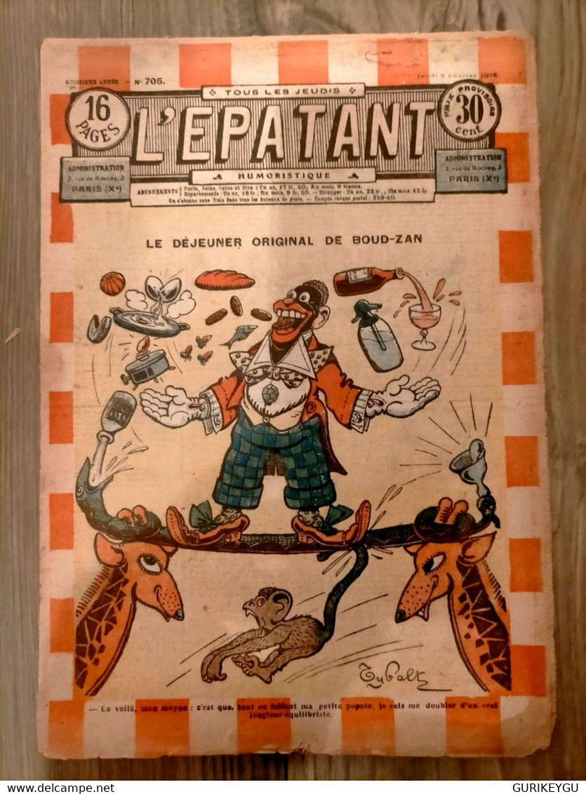 L'épatant N° 705  LES PIEDS NICKELES    FORTON  02/02/1922 - Pieds Nickelés, Les