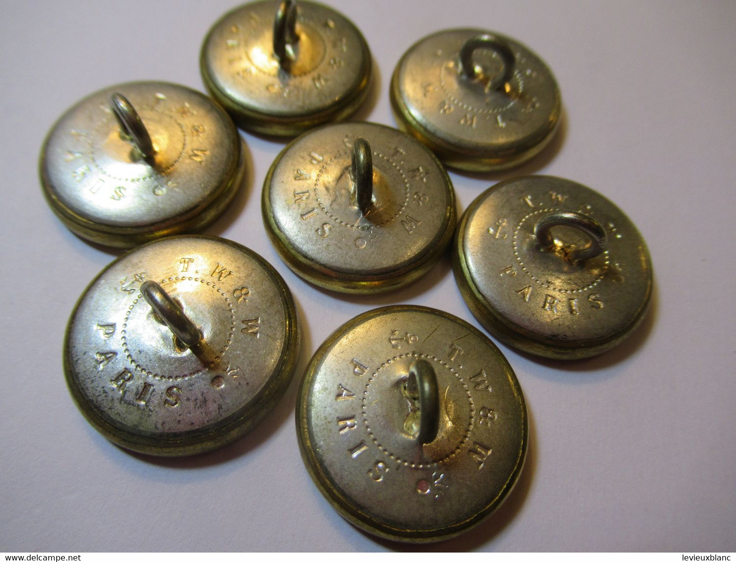 7 Boutons D'uniforme /Banque/B N C I/Banque Nationale Pour Le Commerce Et L'Industrie/ T W & W Paris/Vers 1960   BOUT217 - Buttons