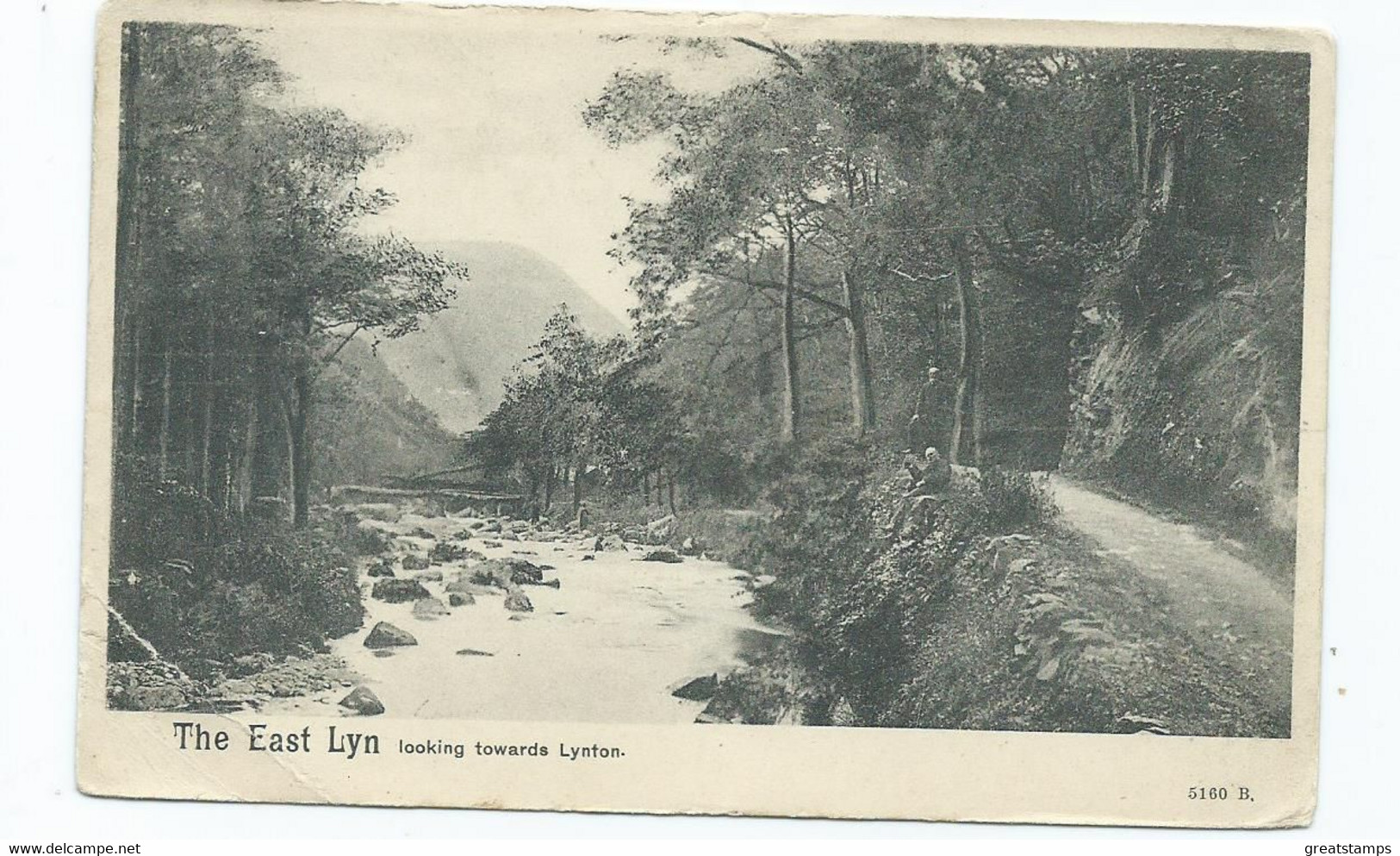 Devon  Postcard  East Lynn Corner Crease Peacock Posted 1910 - Lynmouth & Lynton