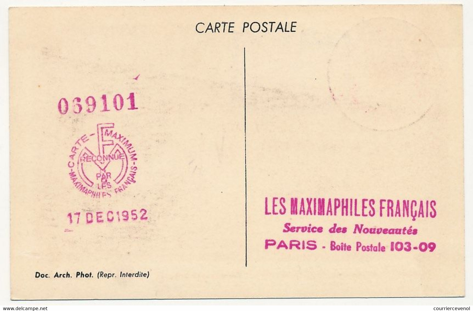 FRANCE - 2 Cartes Maximum - Croix Rouge - "Enfant Sur Un Dauphin" (2 Valeurs) Obl PJ Rouge METZ 13/12/1952 - 1950-1959