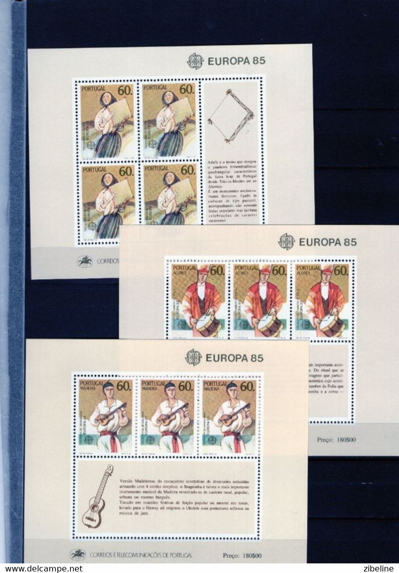 ZIBELINE EUROPA CEPT  1985 XX MNH PORTUGAL MADEIRA ACORES MADERE - Vrac (max 999 Timbres)