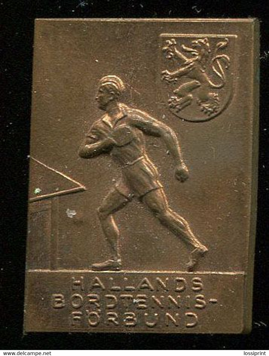 Sweden:Halland Table Tennis Competition Table Medal/plate - Table Tennis