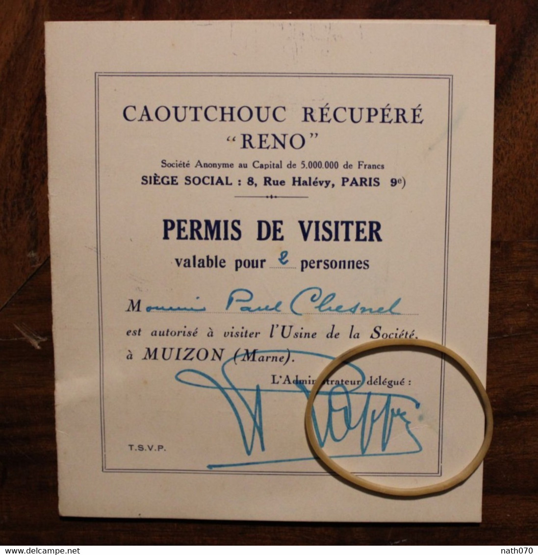 1928 Muizon (Marne) Usine RENO caoutchouc récupéré Lot de 6 photos dont ouvrières + carton permis de visiter Rare lot !