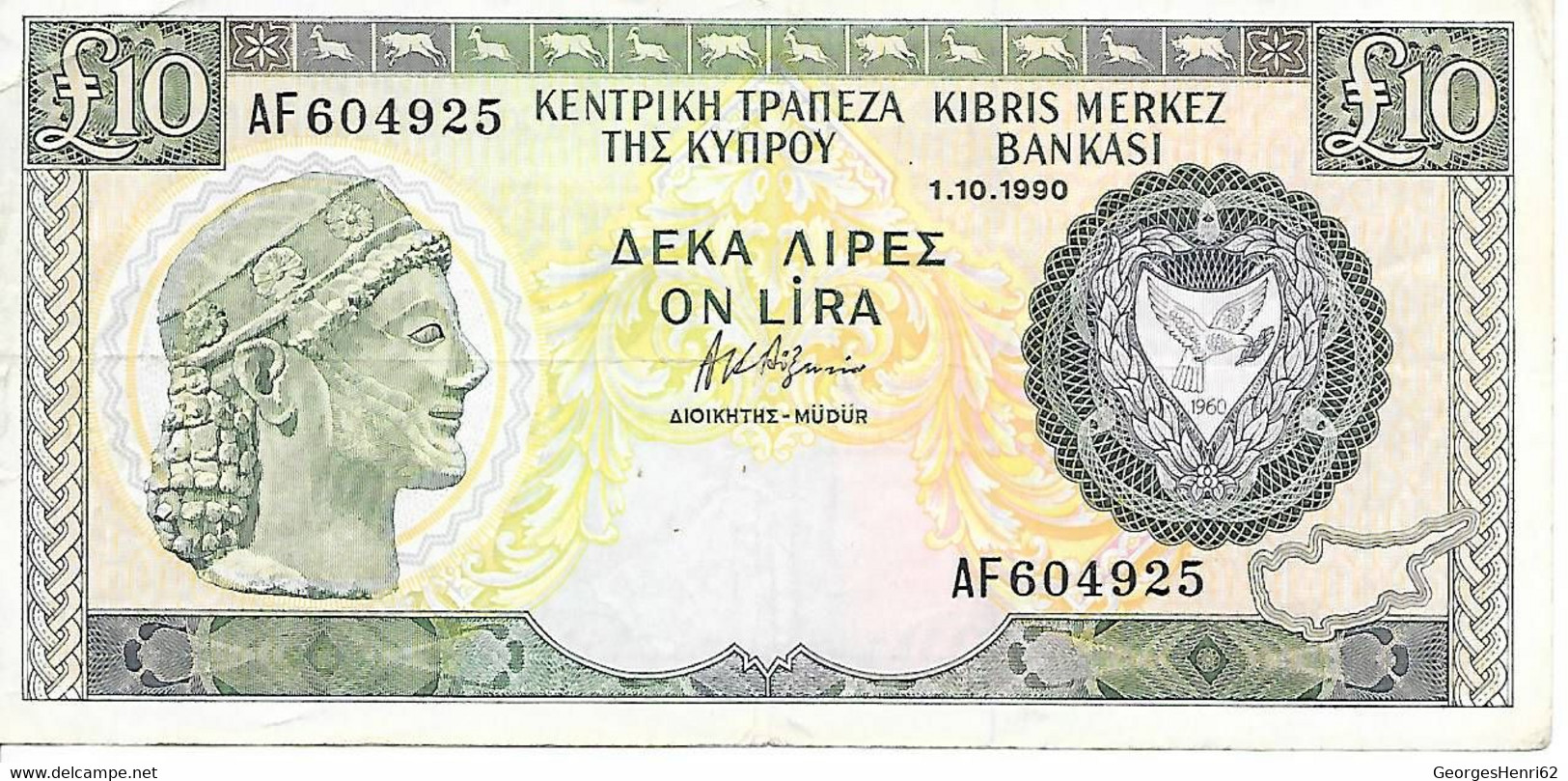 CHYPRE - 10 Lire - 1/10/1990 - (55) - Zypern