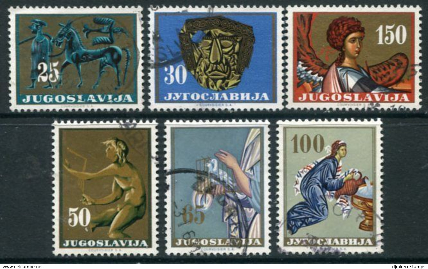 YUGOSLAVIA 1962 Art Throuth The Centuries I  Used.  Michel 1026-31 - Gebraucht