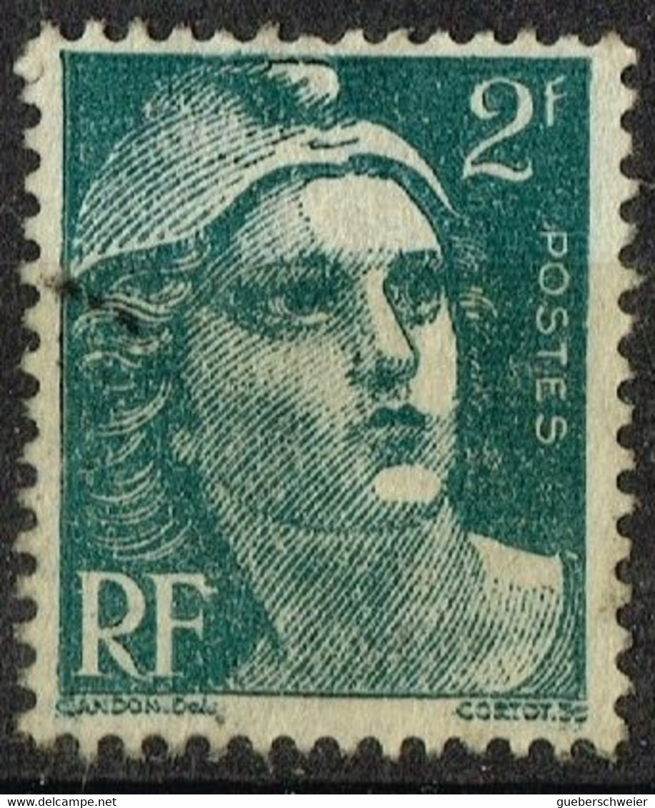 FR VAR 83 - FRANCE N° 713 Obl. Marianne De Gandon Variété Points Blancs - Used Stamps