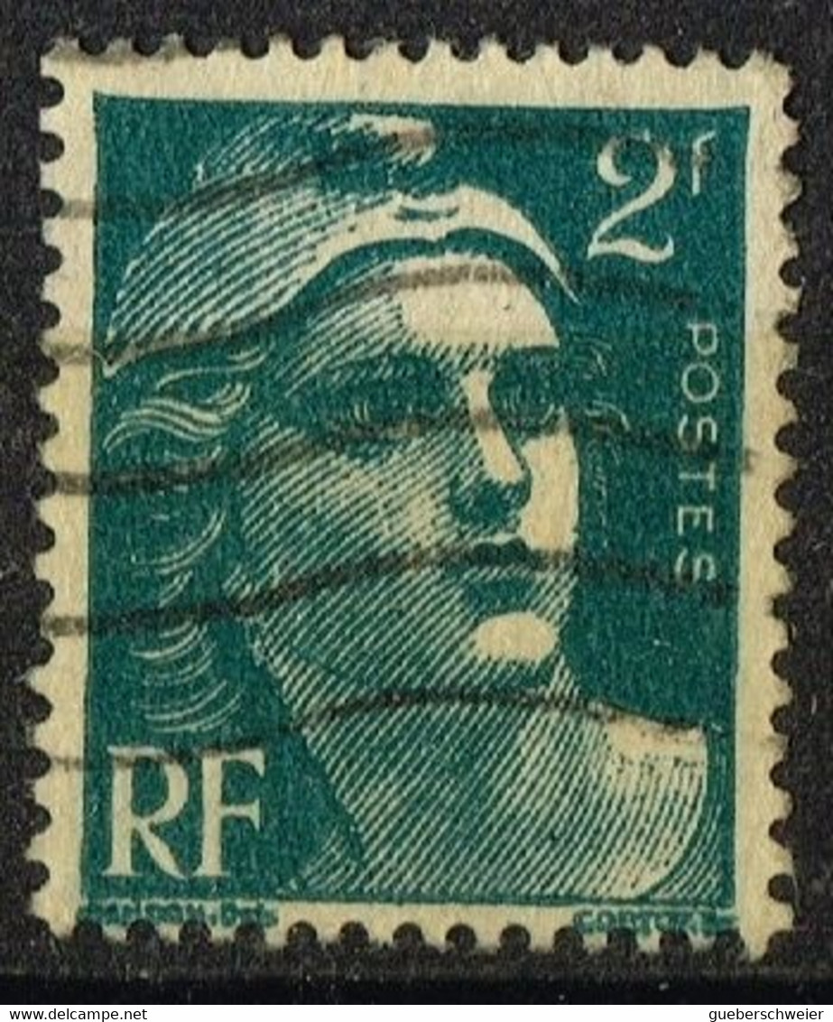 FR VAR 83 - FRANCE N° 713 Obl. Marianne De Gandon Variété Cheveux Obstrués - Usados