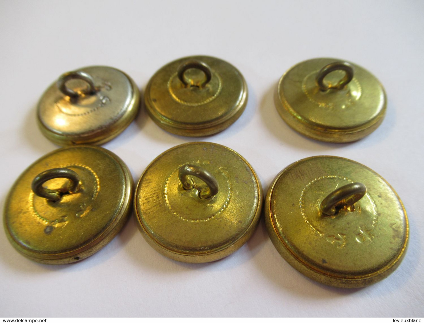 6 -Boutons D'uniforme /Banque/B N P /Banque Nationale De Paris / Doré /Ancre & Grenade /2,1 Cm /Vers 1970      BOUT221 - Knöpfe