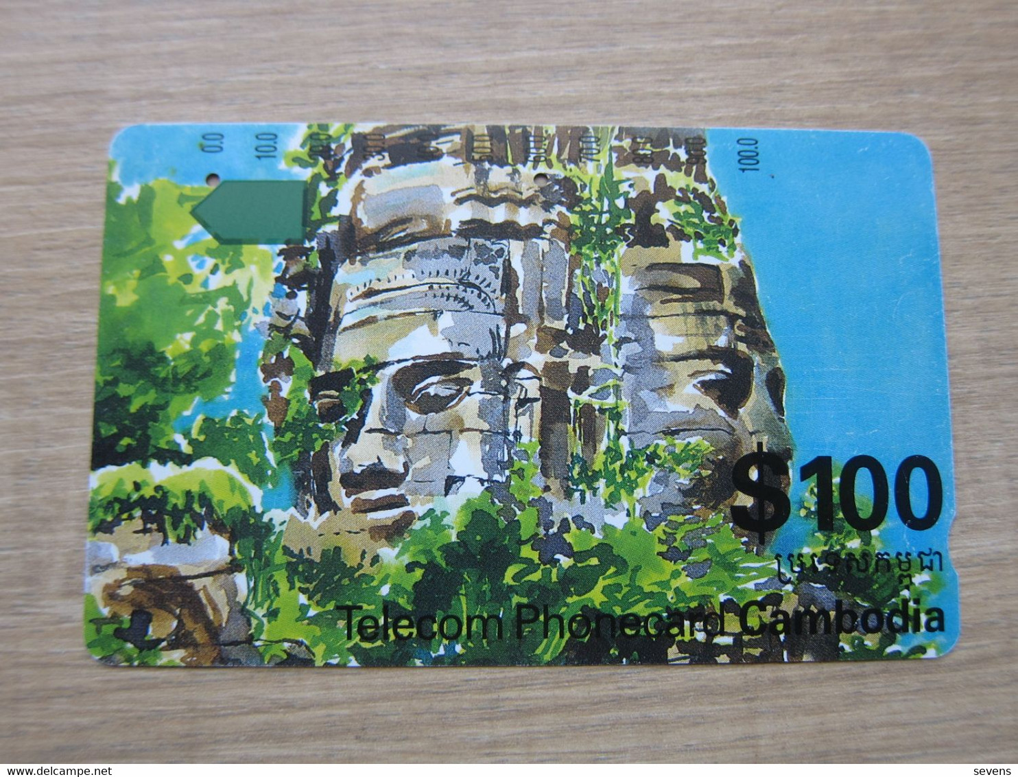 ICM3-3 Anritsu Phonecard, Heritage Ruins, 100$, Used - Cambodja