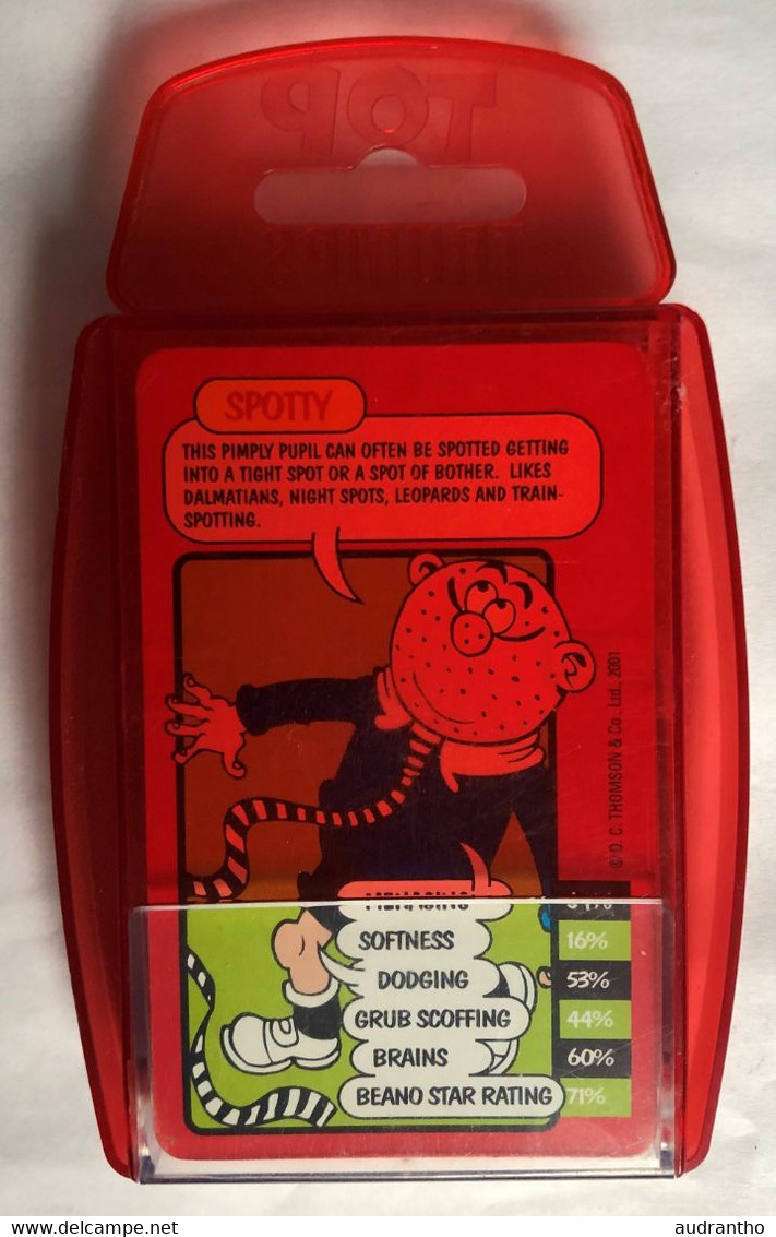 Jeu De 33 Cartes - BEANO - TOP TRUMPS - Thomson & Co 2001 - Dennis The Menace - Calamity James - Autres & Non Classés