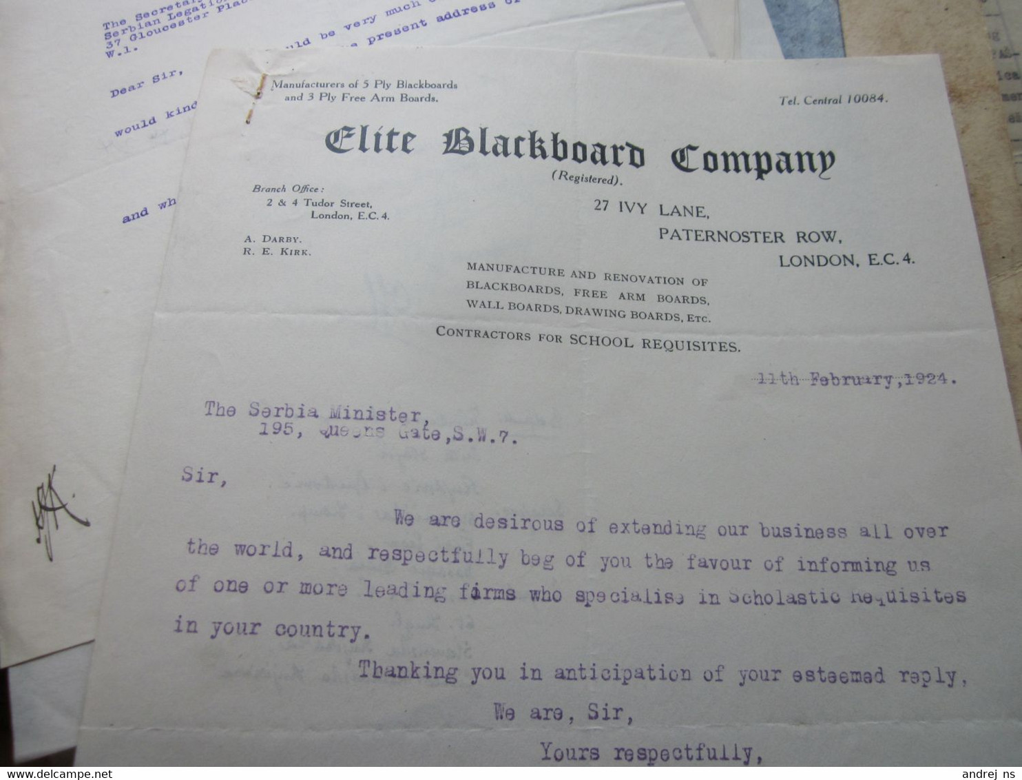 Elite Blackboard Company London 1924 - Royaume-Uni