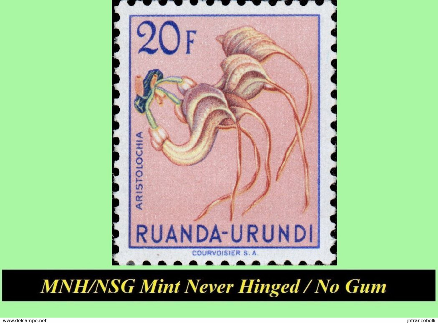 1953 ** RUANDA-URUNDI RU 177/195 MNH/NSG TROPICAL FLOWERS SET  ( X 19 Stamps ) [ NO GUM ] - Unused Stamps