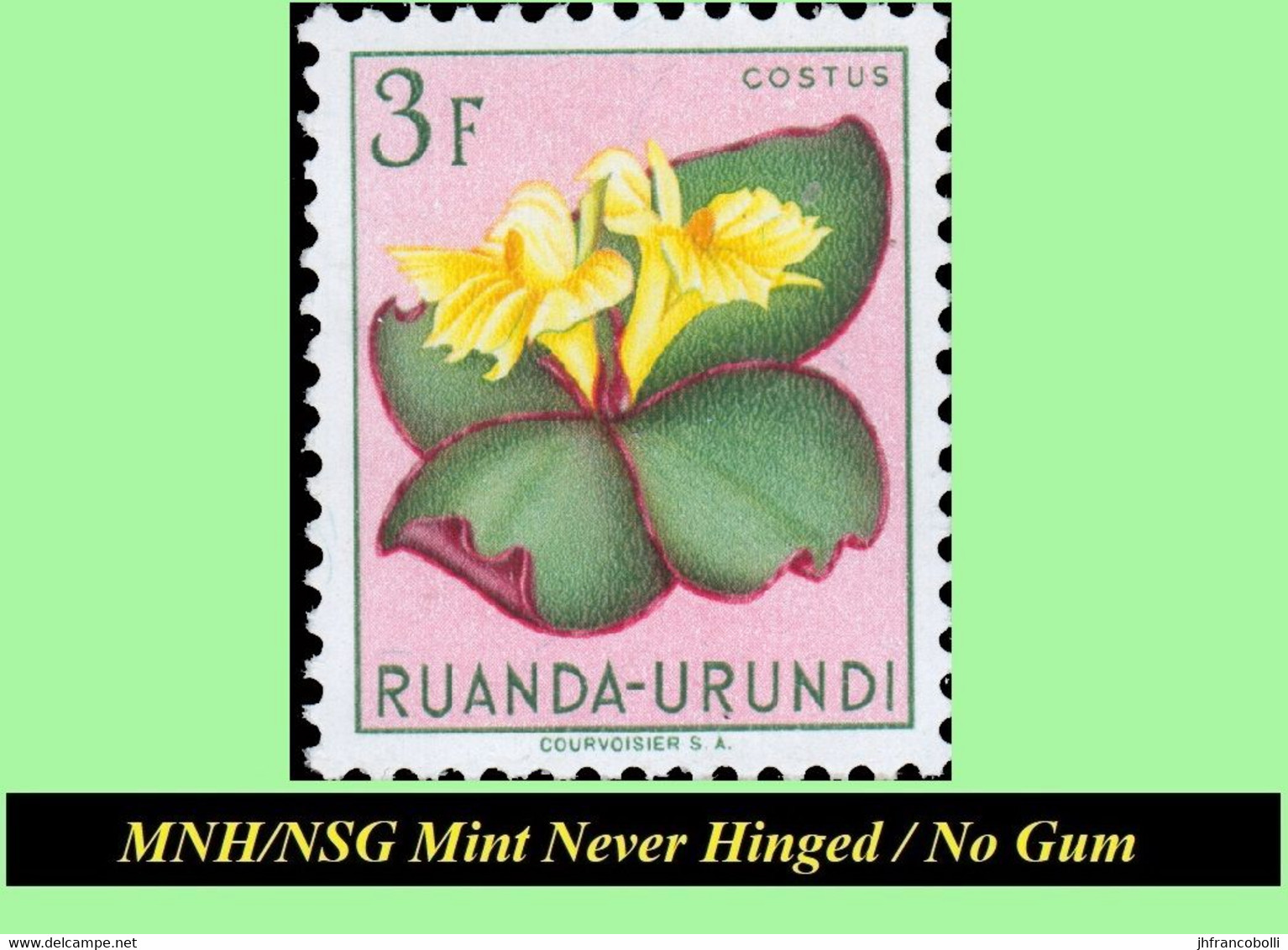 1953 ** RUANDA-URUNDI RU 177/195 MNH/NSG TROPICAL FLOWERS SET  ( x 19 stamps ) [ NO GUM ]