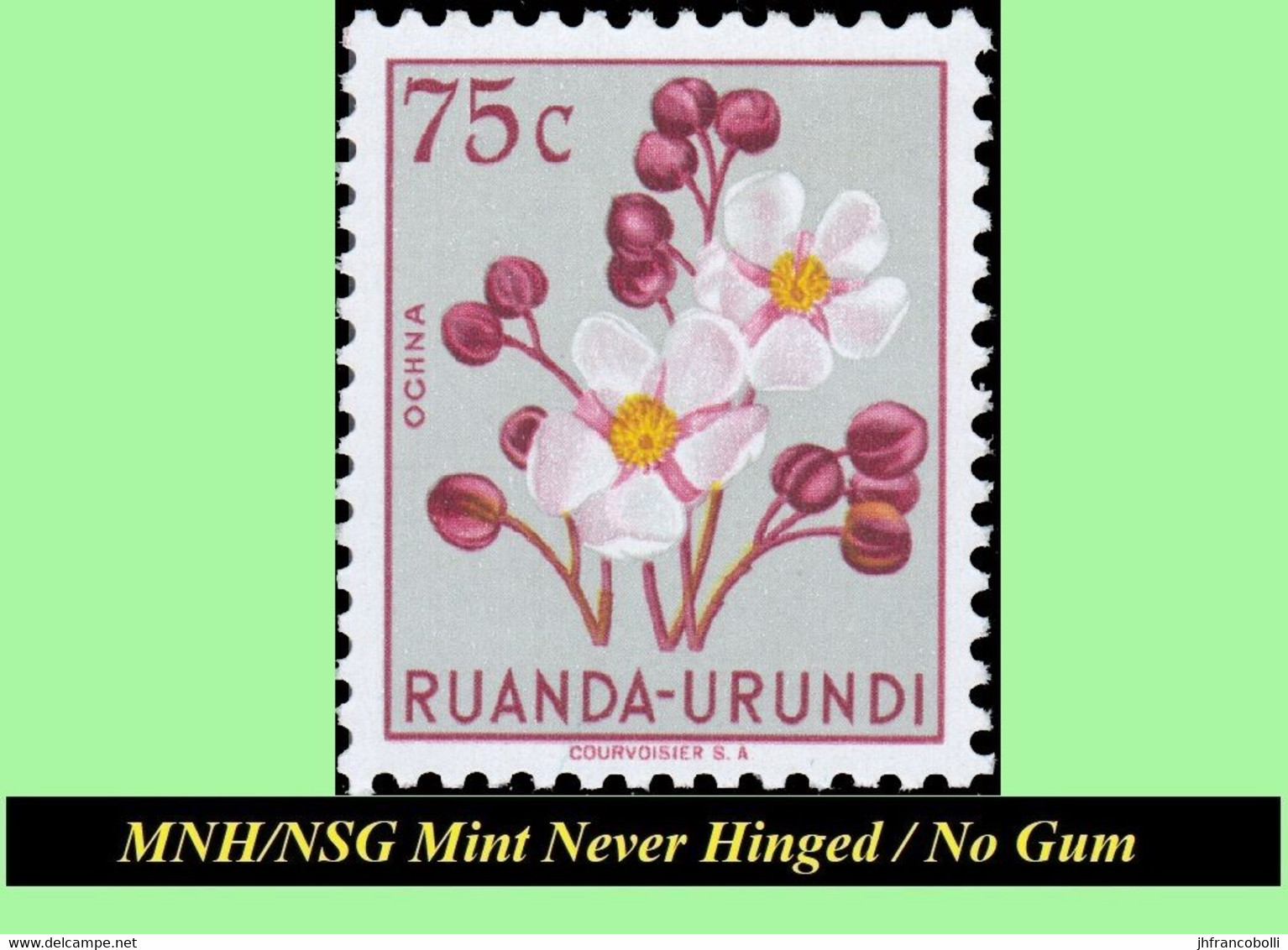1953 ** RUANDA-URUNDI RU 177/195 MNH/NSG TROPICAL FLOWERS SET  ( x 19 stamps ) [ NO GUM ]