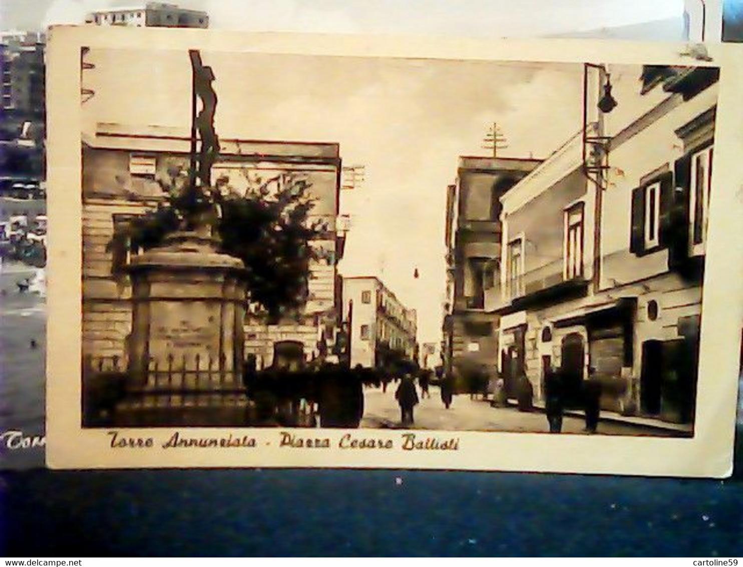 Torre Annunziata Piazza Cesare Battisti  Animata V1947 JC6583 - Torre Annunziata