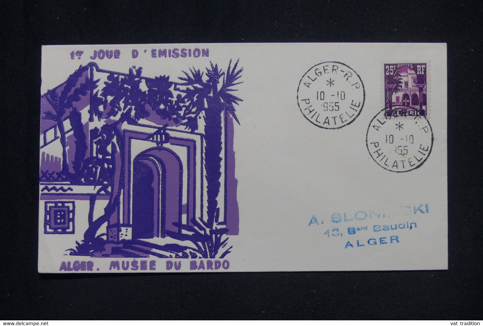 ALGÉRIE - Enveloppe FDC En 1955 - Musée Du Bardot -  L 136496 - FDC