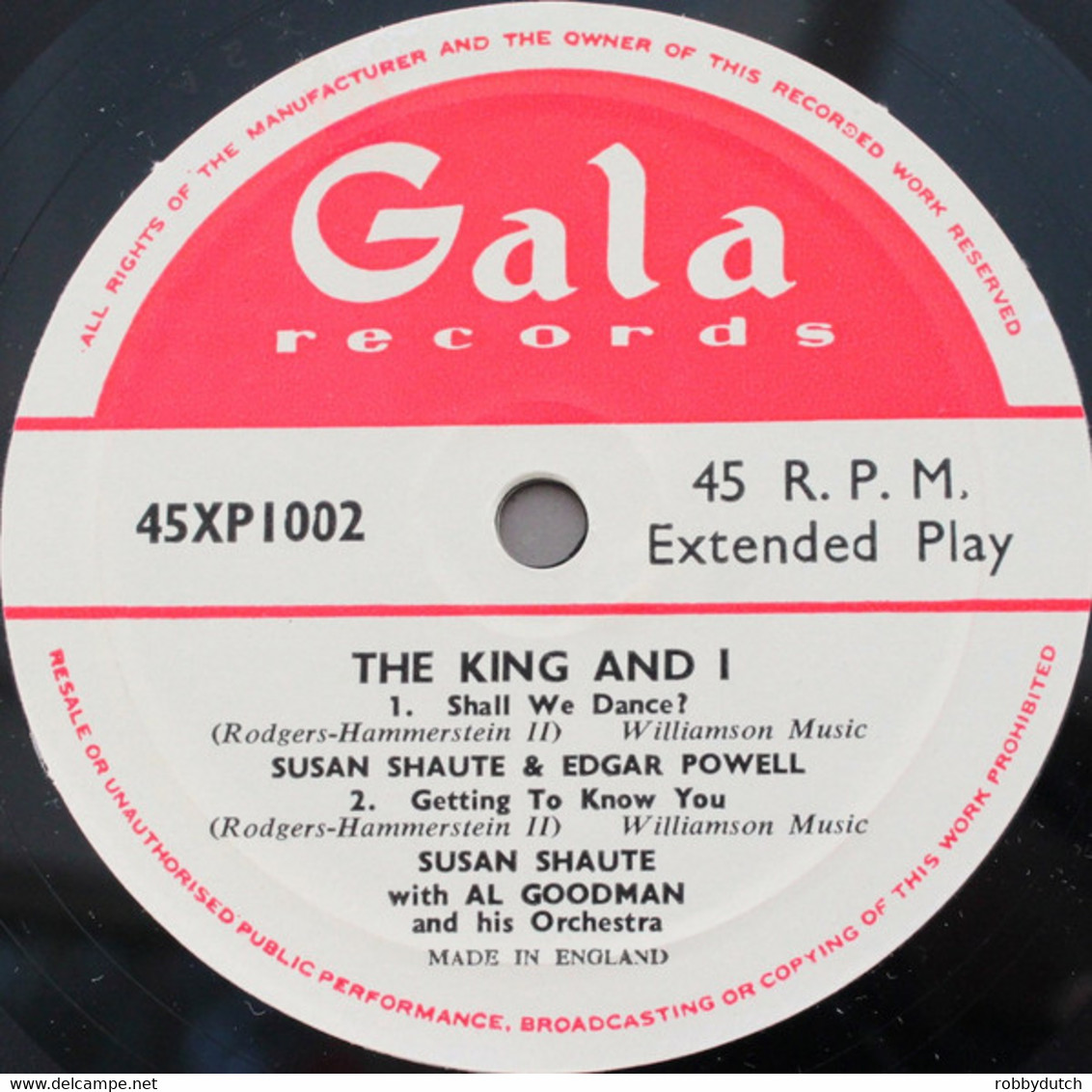 *7" EP * AL GOODMAN ORCHESTRA - THE KING AND I (Engeland 1958) - Musicals