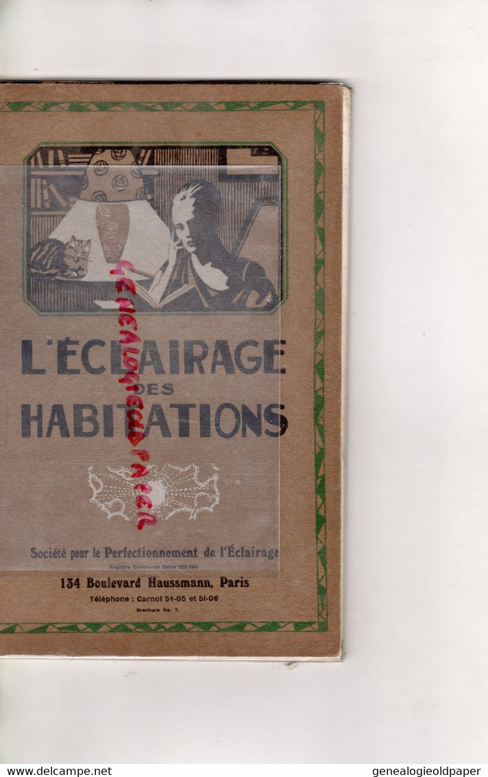 75- PARIS- ECLAIRAGE DES HABITATIONS- DECORATION ELECTRICITE LUSTRE RUHLMANN-MILDE-DEVILAINE ROUGE-SAUNIER DUVAL GENET - Innendekoration