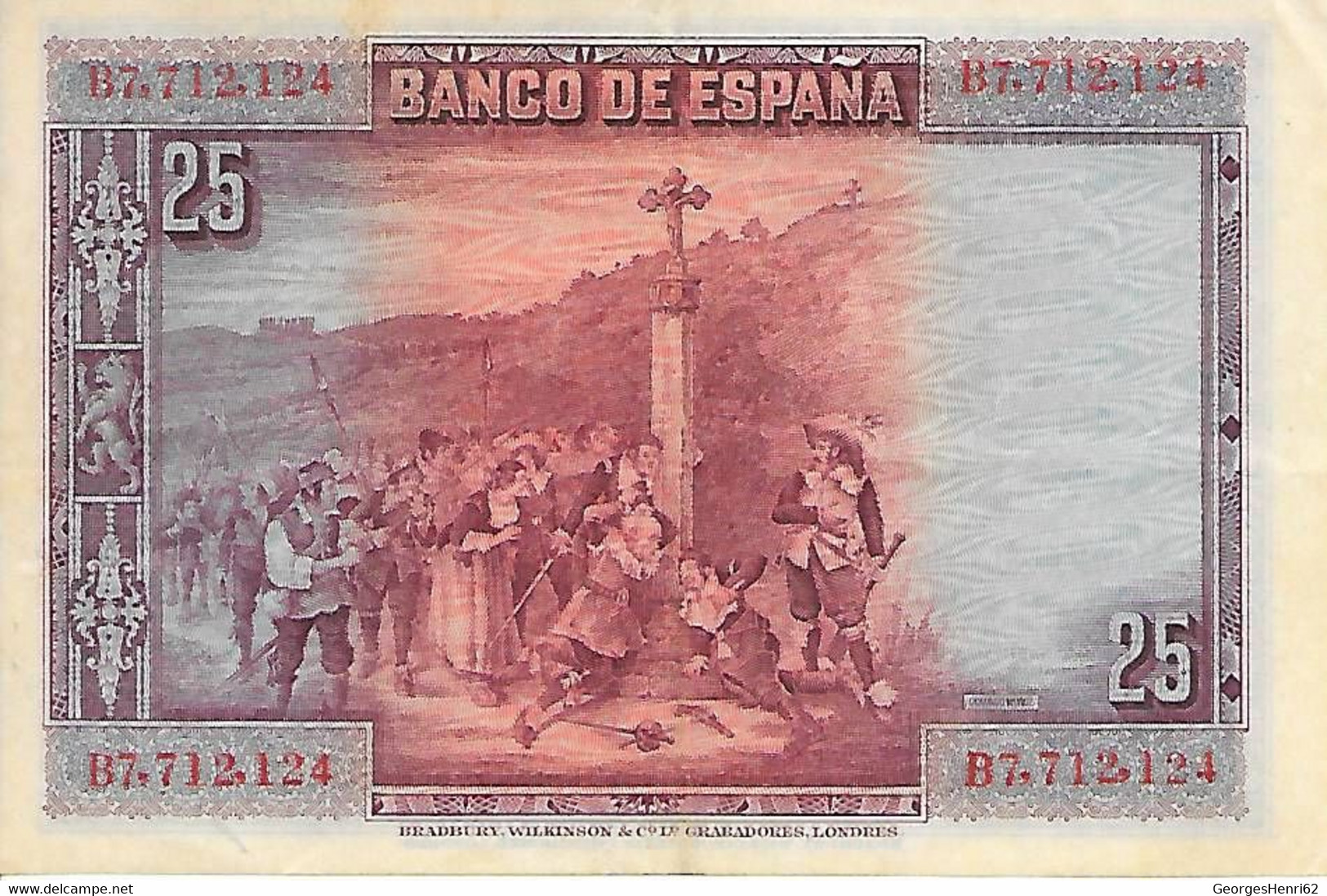 Espagne - 25 Pesetas - 15/8/1928 - (74a) - 1-2-5-25 Peseten