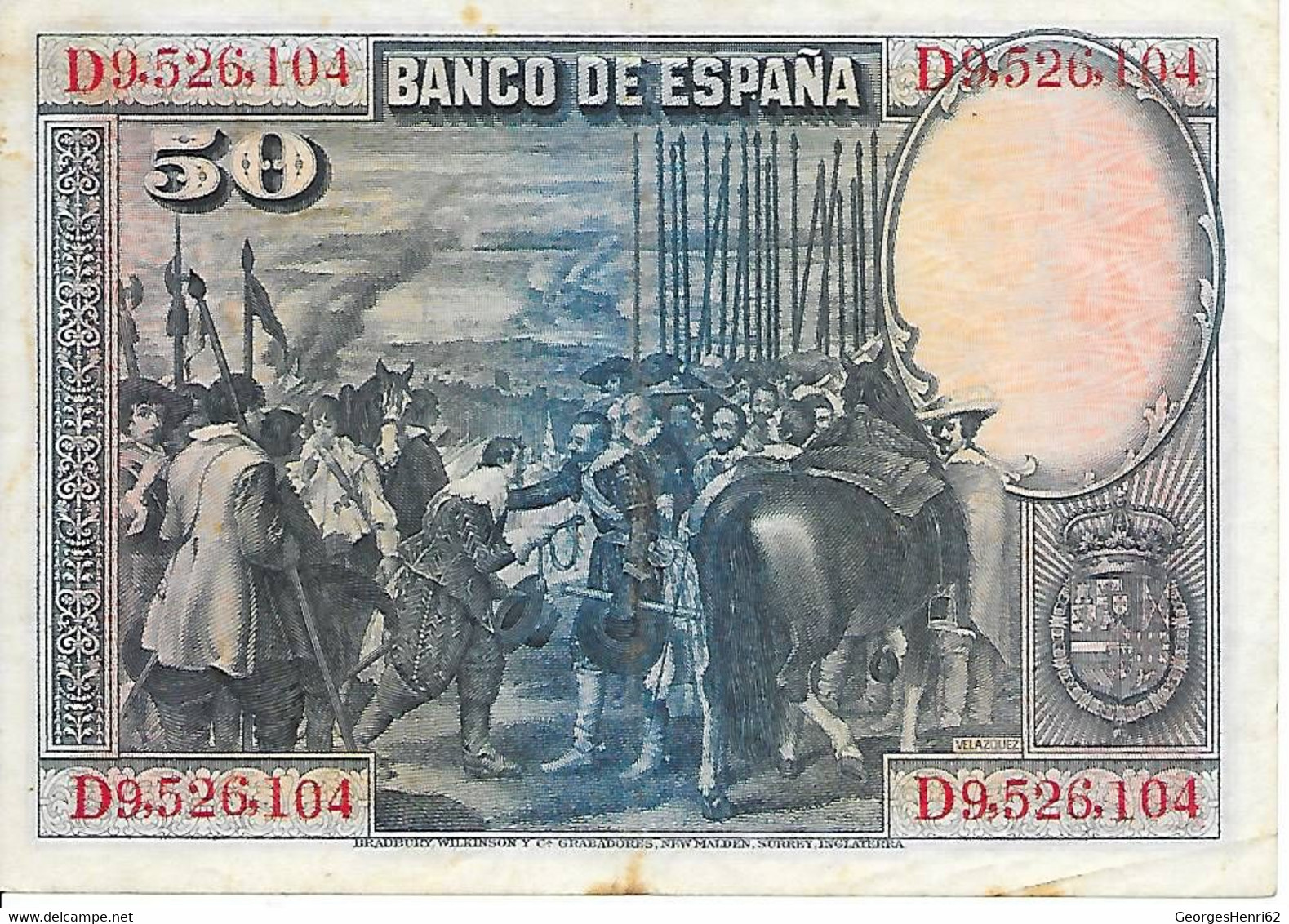 Espagne - 50 Pesetas - 15/8/1928 - (75b) - 50 Pesetas