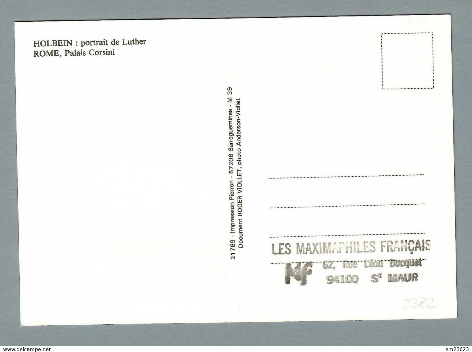 Frankreich / France  1983  Mi.Nr. 2382 , 500. Geburtstag Von Martin Luther - Maximum Card - Paris 12 FEV 1983 - Teologi