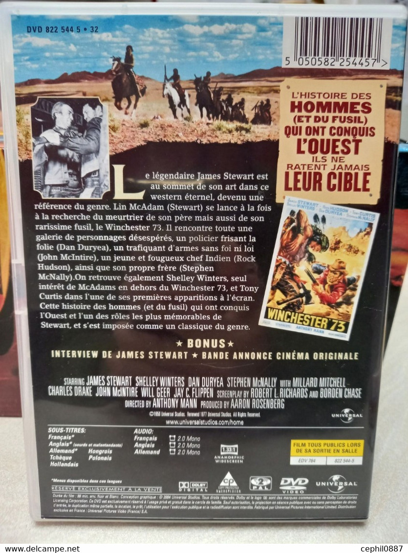 James Stewart - Winchester '73 - En Noir Et Blanc - Universal Studios 1950 - Western