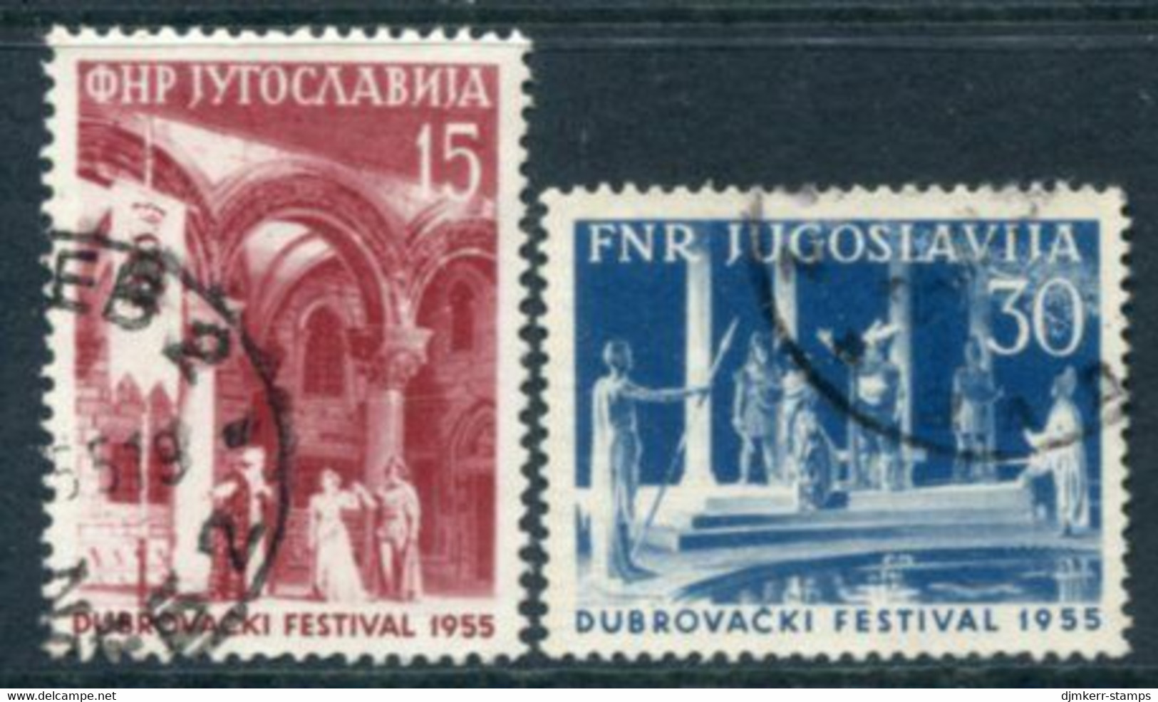 YUGOSLAVIA 1955 Dubrovnik Festival. Used.  Michel 761-62 - Oblitérés