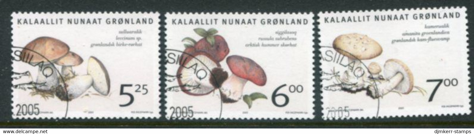 GREENLAND 2005 Edible Fungi I  Used.  Michel 431-33 - Used Stamps