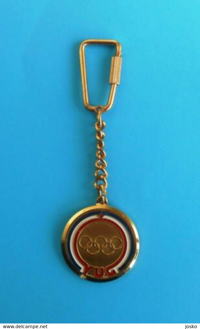 YUGOSLAV NOC For WINTER OLYMPIC GAMES LAKE PLACID 1980 Old Keychain * Jeux Olympiques Olympia Olympiade Giochi Olimpici - Habillement, Souvenirs & Autres