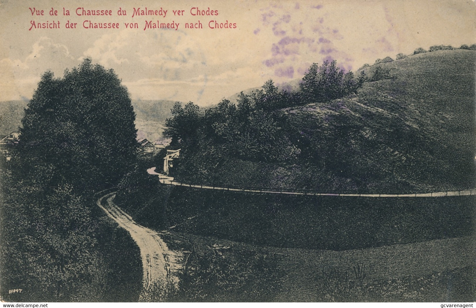 ANSICHT DER CHAUSSEE VON MALMEDY NACH CHODES  1911  VUE DE LA CHAUSSE DU MALMEDY VER CHODES    2 SCANS - Eupen Und Malmedy