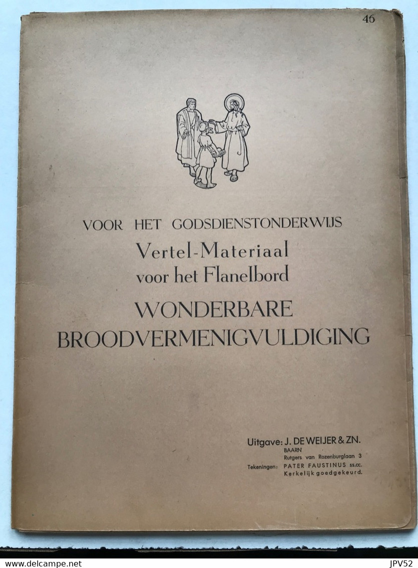 Nr 46 - Godsdienst - Vertel-Materiaal Voor Het Flanelbord - Wonderbare Broodvermenigvuldiging - 1965 - Schulbücher