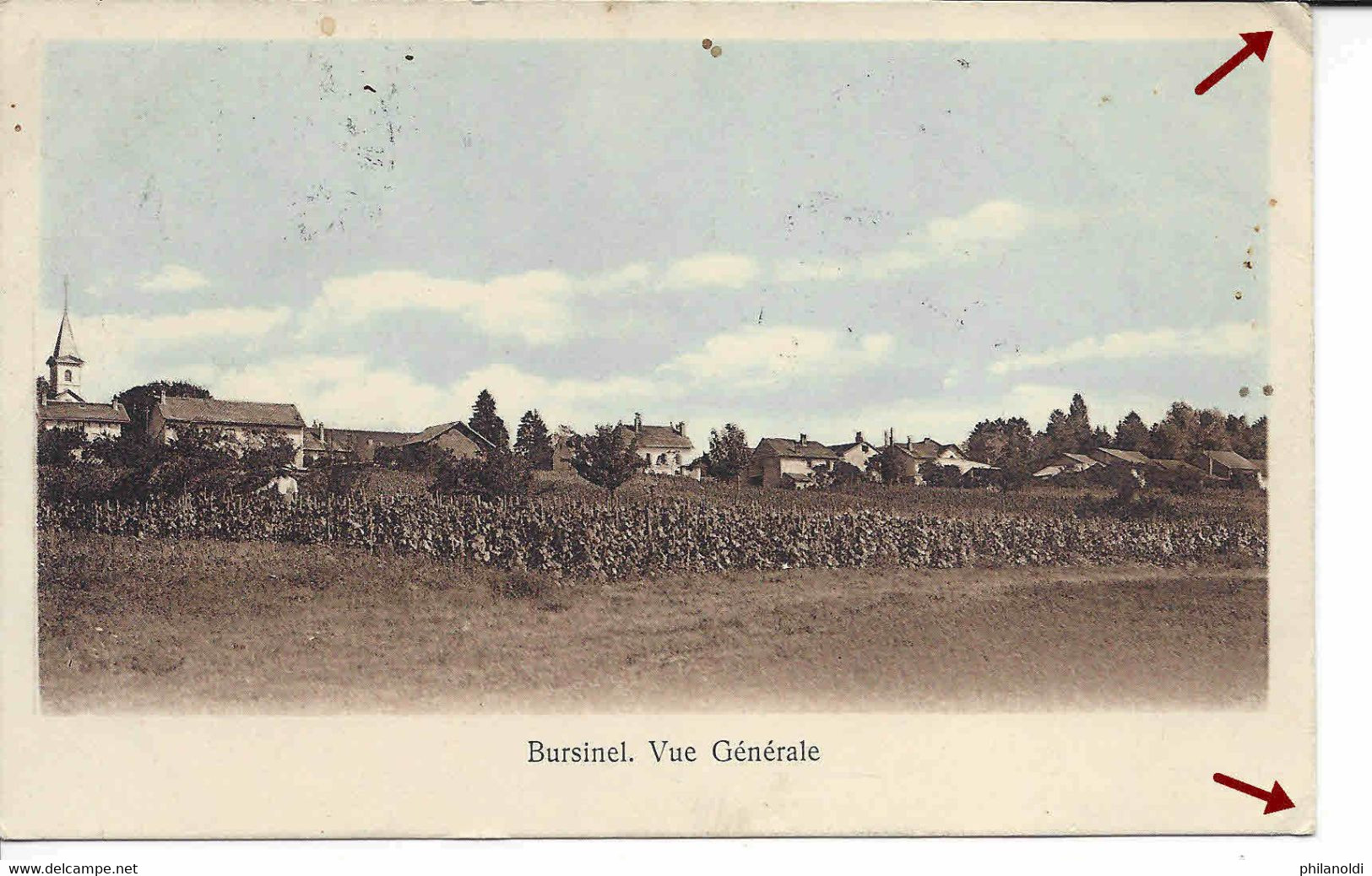 Bursinel, Vue Générale, Circulée 1921. - Bursinel