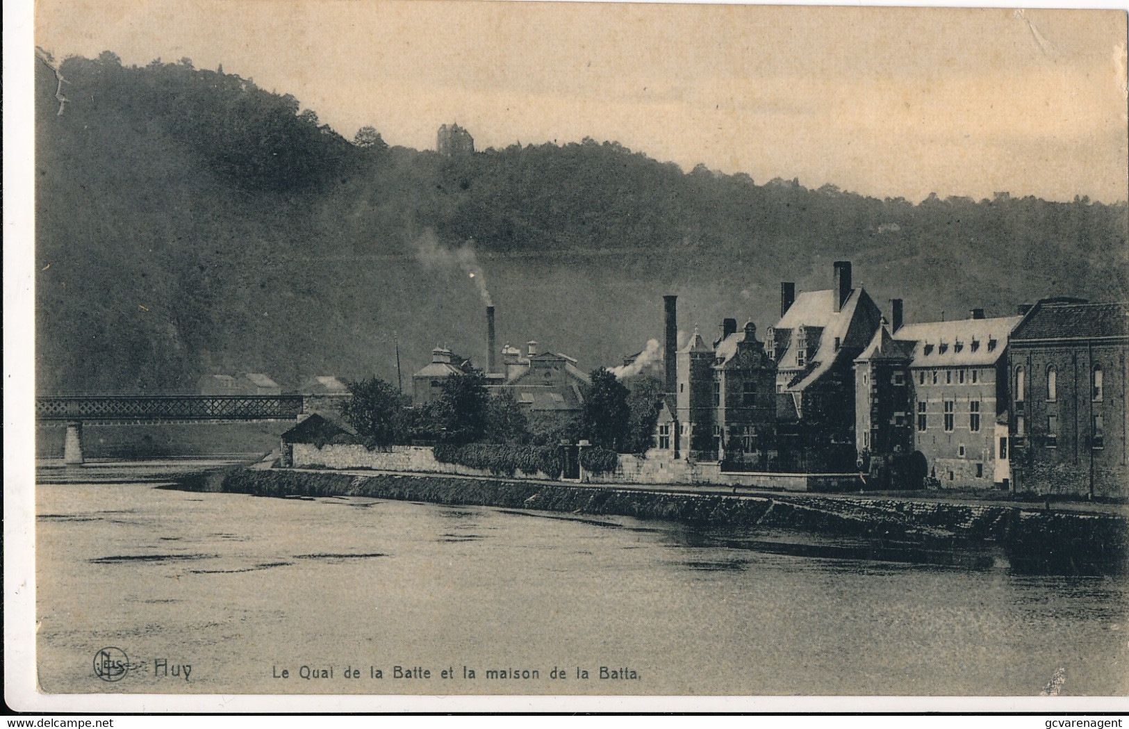 HUY  LE QUAI DE LA BATTE ET LA MAISON DE LA BATTA    2 SCANS - Hoei