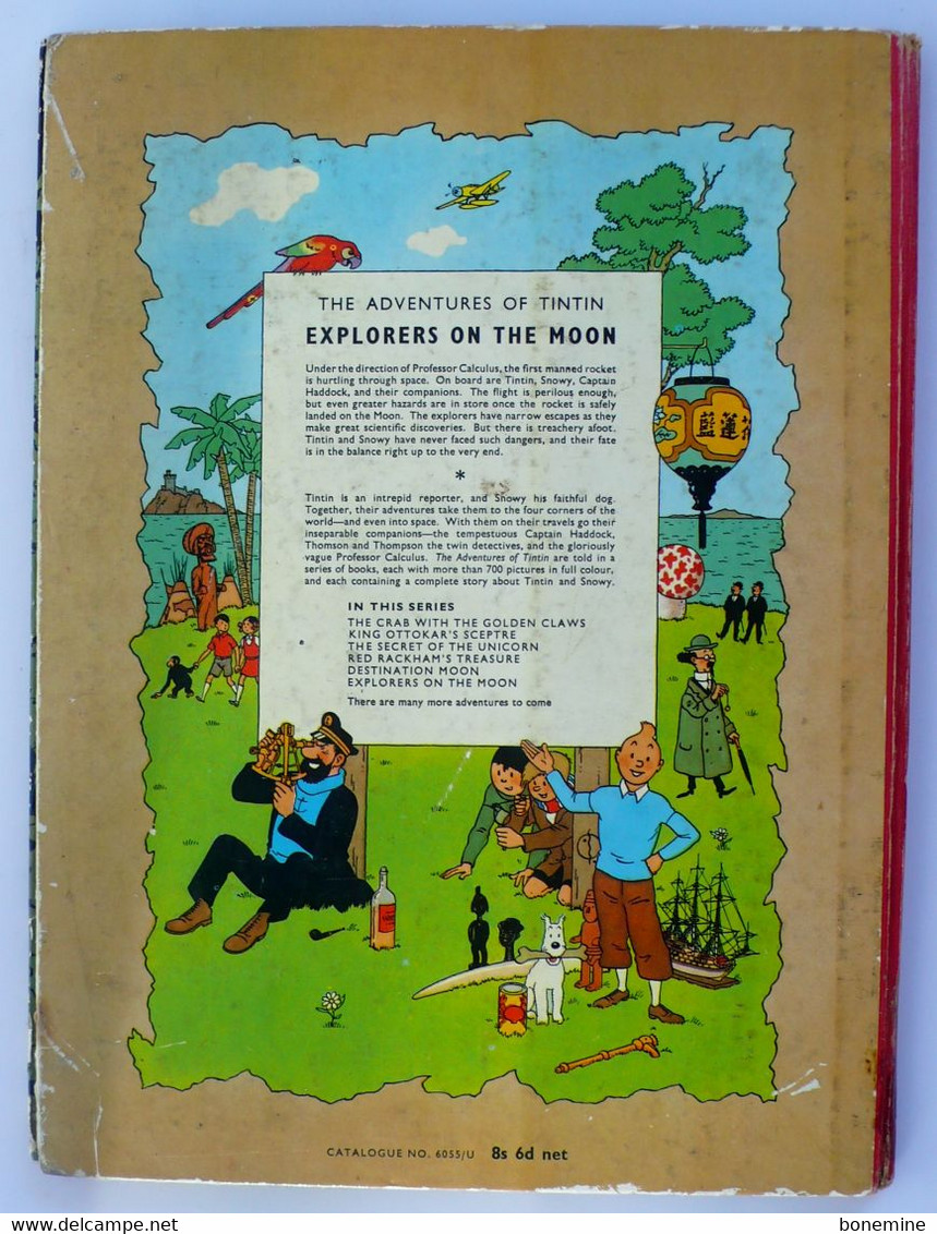 Tintin : Explorers On The Moon - 1ere édition Dos Rond 1959 Methuen - Translated Comics