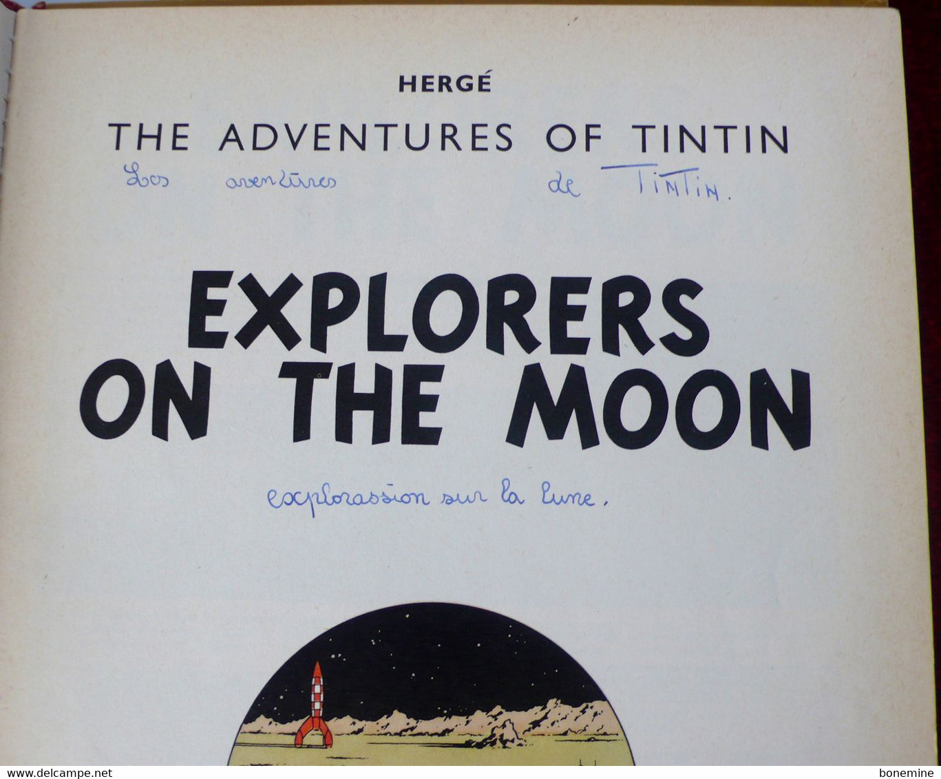 Tintin : Explorers On The Moon - 1ere édition Dos Rond 1959 Methuen