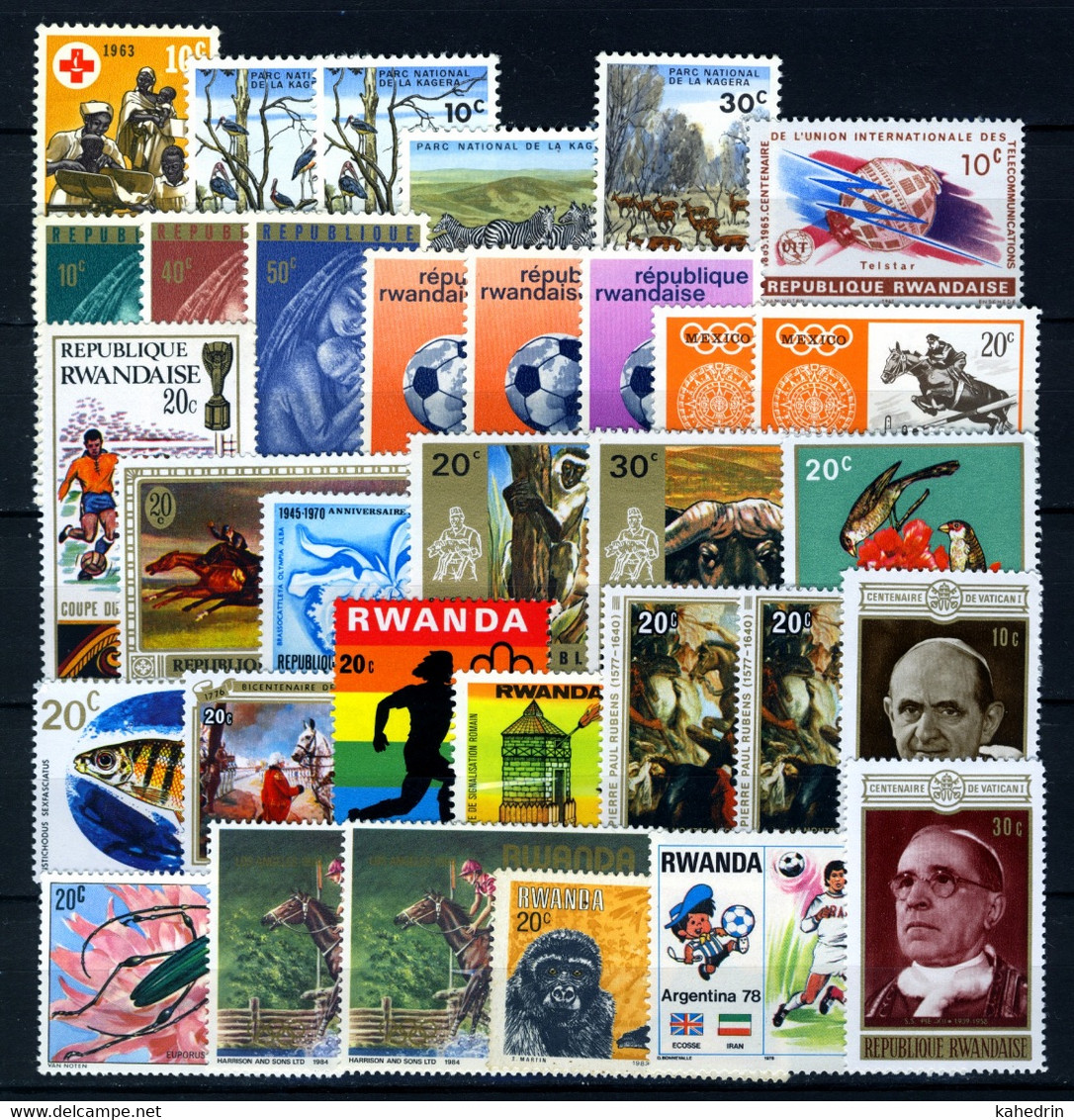 Rwanda Through The Years, Lot Of Stamps **, MNH (READ!) - Sammlungen