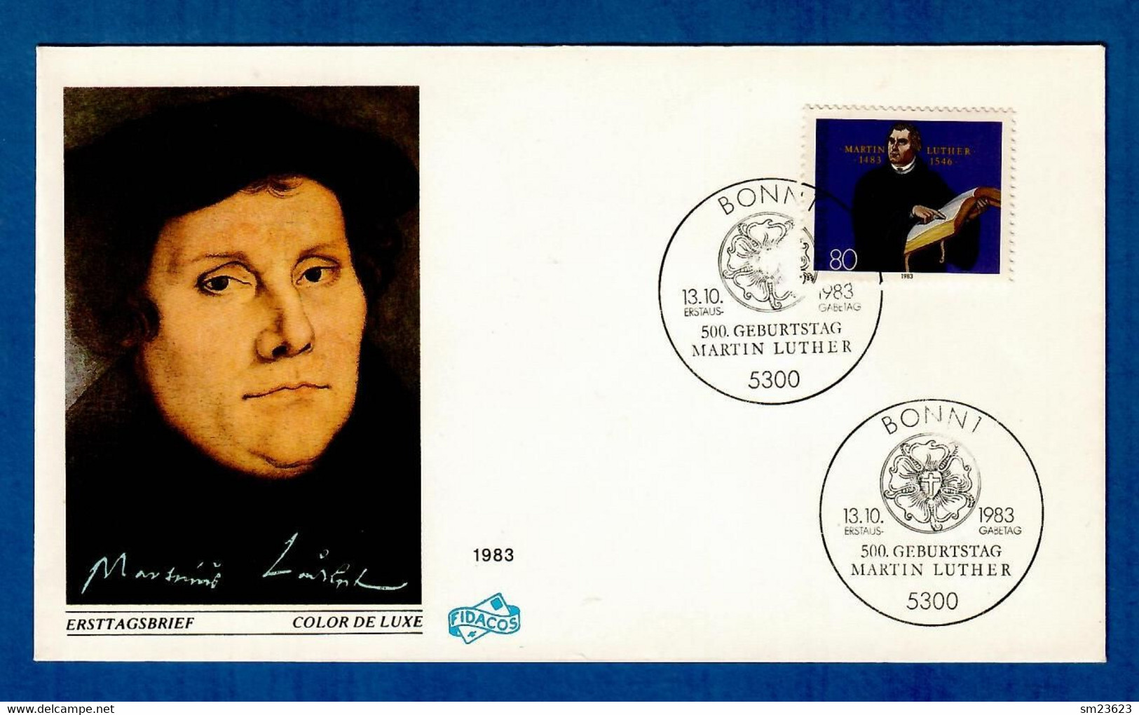 BRD 1983  Mi.Nr. 1193 , 500. Geburtstag Von Martin Luther - FDC Bonn 13.10.1983 - Théologiens