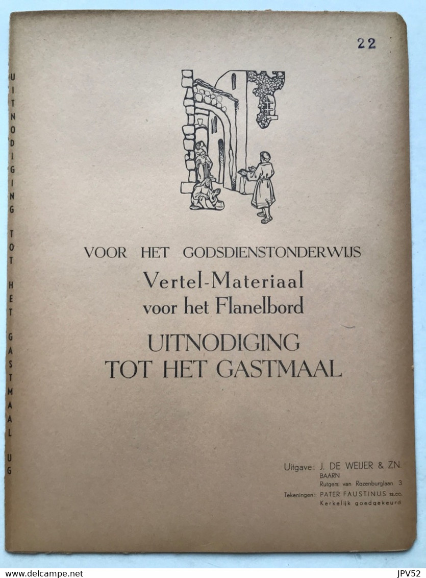 Nr 22 - Godsdienst - Vertel-Materiaal Voor Het Flanelbord - Uitnodiging Tot Het Gastmaal - 1965 - School