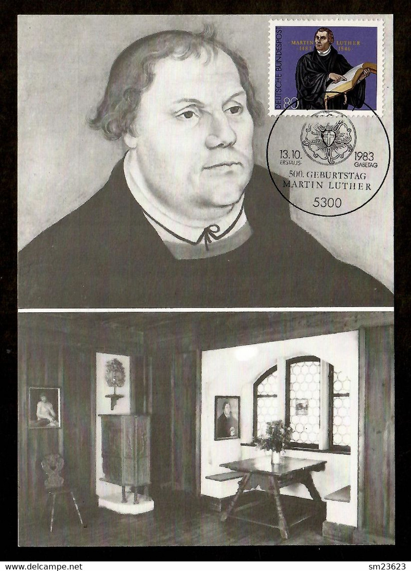 BRD 1983  Mi.Nr. 1193 , 500. Geburtstag Von Martin Luther - Maximum Card - Bonn 13.10.1983 - Théologiens