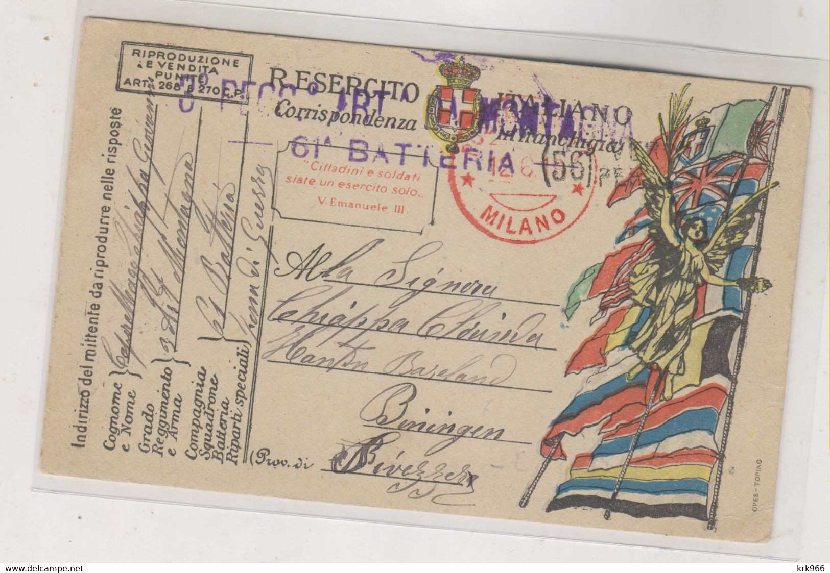 ITALY 1918 WW I Military Stationery - Andere & Zonder Classificatie