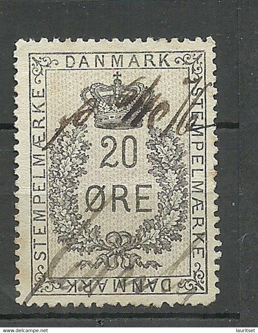 DENMARK Dänemark Tax Stempelmarke Documentary Tax 20 öre O - Revenue Stamps