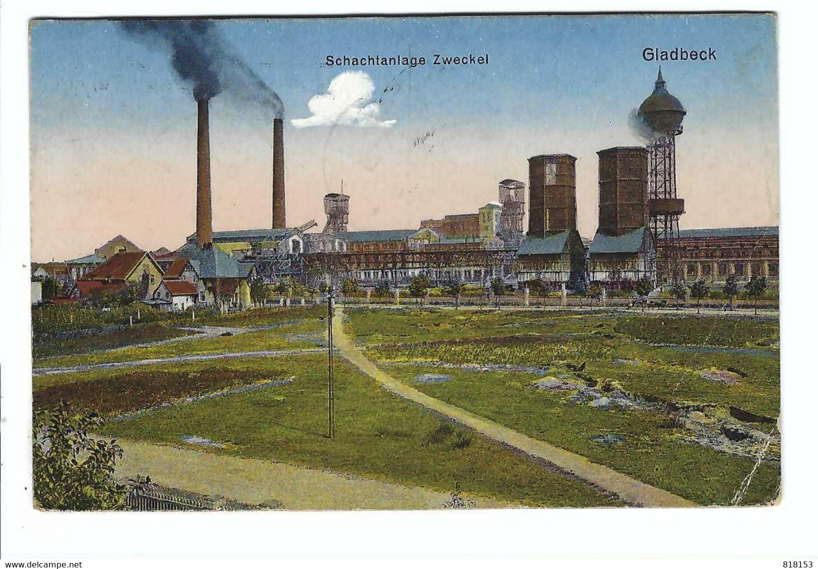 Gladbeck   Schachtanlage Zweckel      BELGIE LEGERPOSTERIJEN 1923 - Gladbeck